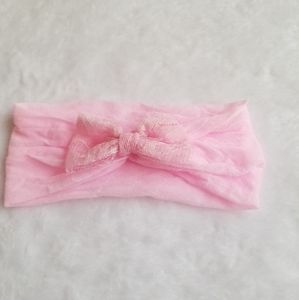 Pink Baby Headband with Bow